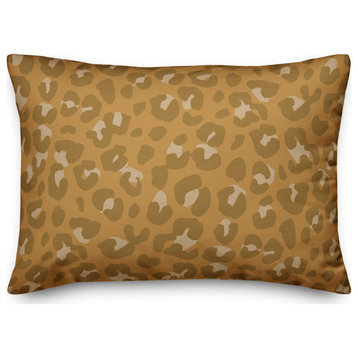 Yellow Leopard 20x14 Spun Poly Pillow