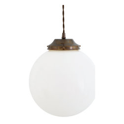 GENTRY OPAL GLOBE PENDANT LIGHT 25CM - Pendant Lighting