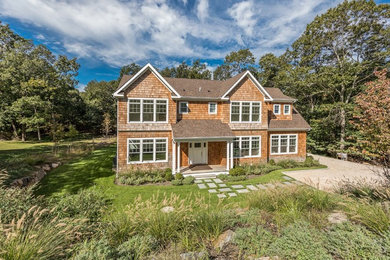 Beach style exterior home photo in New York