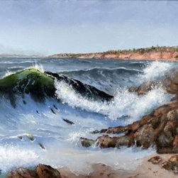"View of the Shores."  12x16 Oil on canvas. - Paintings