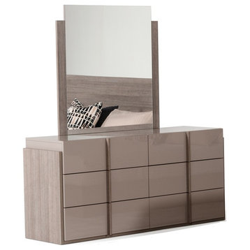 Nova Domus Marcela Italian Modern Dresser and Mirror Set