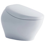 Toto - Toto NEOREST NX1 2Flush 1/0.8GPF Toilet With BidetSeat&EWATER+ CW-MS900CUMFG#01 - TOTO NEOREST NX1 Dual Flush 1.0 or 0.8 GPF ADA Height Toilet with Integrated Bidet Seat and EWATER+ is truly a revolution with innovation and technology that brings the highest in luxury right to your home. The benefits of the NEOREST NX1 begin even before use with a soft illuminating nightlight to guide you in the dark and the hands-free lid that automatically opens to welcome you in as you approach. Next an automatic Premist spray wets the CEFIONTECT toilet bowl surface. CEFIONTECT is TOTO's ceramic glazing that prohibits waste from sticking to the bowl. The combination of the Premist and the CEFIONTECT minimize the frequency of cleaning which helps reduce the amount of chemicals required to clean the toilet. While in use, the contoured seat is heated with five temperature settings for personalized comfort while an automatic air deodorizer activates to hide unpleasantries. Conveniently access the remote control to change any setting and start the cleanse process. A self-cleaning wand will appear to create a sanitary and intimate water stream cleanse. You are in total control of the temperature and pressure as you can select a front cleanses, soft rear cleanse, rear cleanse, oscillating cleanse or pulsating cleanse. You may also decide to select one of the two user memory settings to instantly choose your customized preferences. You can finish up by using the air dryer that reduces the moisture left behind after cleaning. The automatic flush will begin as soon as you rise. The powerful flushing of the 1G TORNADO FLUSH  system, combined with the CEFIONTECT whisks away all of the evidence for a superiorly clean bowl. You can always opt to utilize the 1.0 GPF flush for stronger jobs. A cleansing EWATER+ mist sprays water converted to a mild bleach to sanitize and clean the bowl. The lid automatically closes as if it is saying Goodbye, as you marvel at the beauty and technology behind the NEOREST. The NEOREST NX1 even works when not in use and will self-clean after 8 hours of in activity. This elite toilet with integrated bidet delivers an unparalleled sense of relaxation to you in the most comforting and refreshing ways possible. Includes toilet, remote with batteries, mounting and connection hardware.