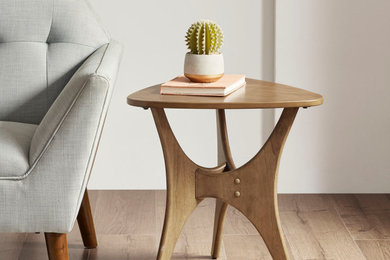 INK+IVY Blaze Mid-Century Triangle Wood Side Table End Table