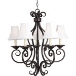 Maxim Lighting - Maxim Lighting 12215OI/SHD123 Manor - Five Light Chandelier - Manor Five Light Chandelier Oil Rubbed Bronze ShadeThis decorative classic in Oil Rubbed Bronze finish is both dramatic and subtle, with or without shades.Oil Rubbed Bronze Finish - With ShadeThis decorative classic in Oil Rubbed Bronze finish is both dramatic and subtle, with or without shades. *Number of Bulbs: 5 *Wattage: 60W * BulbType: A19 Medium Base *Bulb Included: No *UL Approved: Yes