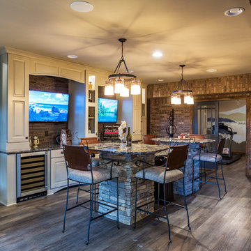 Refined & Rustic Basement