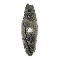 Hawk Hill Hardware - Petroglyph Doorbell, Luxury Decorative Hardware, Vintage Pewter - Doorbells And Chimes