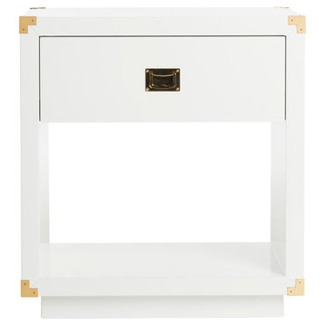 Safavieh Couture Lella Lacquer Side Table, White