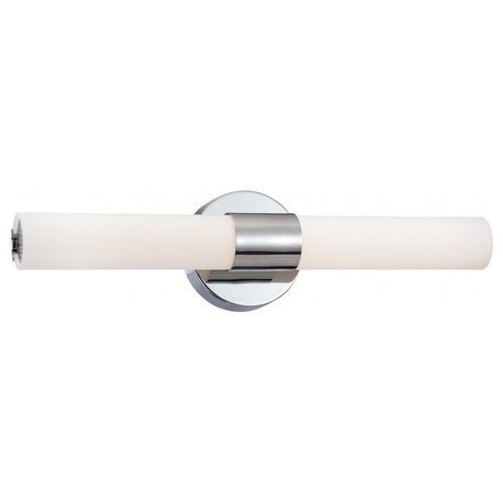 Saber Bath in Chrome with Etched Opal glass