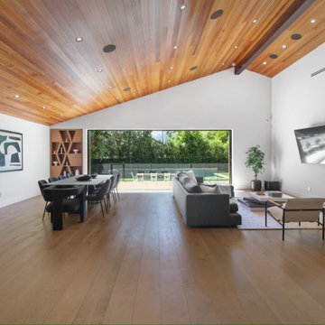 Sliding Glass Wall Opening the Great Room to the Pool