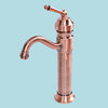 Antique Copper Bathroom Faucet Single Hole 11-3/4" Tall Single Handle