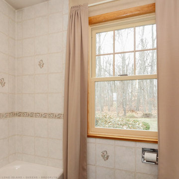 Wood Window in Pretty Bathroom - Renewal by Andersen Long Island, Queens & Brook
