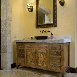 Antique Master Bathrooms in antique limestone - Bathroom Vanities And Sink Consoles