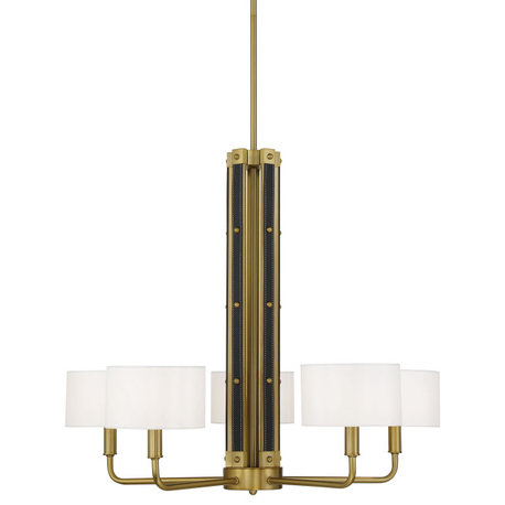 Minka Lavery 2785 Chelsea 5 Light 30"W Robin Baron Chandelier - Soft Brass