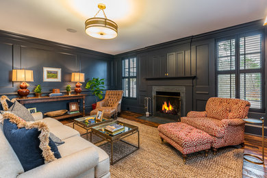 Country living room photo in Other