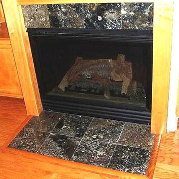 Natural Fossil Stone Fireplace Surround Detail