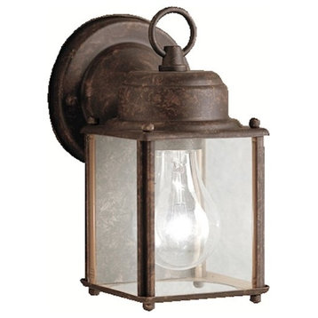 Kichler Outdoor Wall 1-Light, Tannery Bronze, Clear