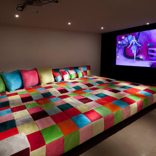 Eclectic home theater photo in Other