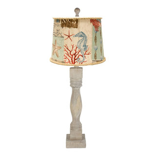 Rustic Natural Tropical Beauty of the Sea Table Lamp - Beach Style ...