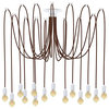 Brown And White Spider Chandelier
