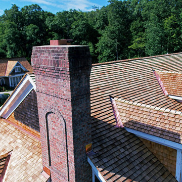 Bernardsville, NJ, Cedar Roof Installation on Residence and Pool House