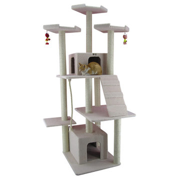 Classic Real Wood Cat Tree In Ivory, Jackson Galaxy Approved, Two Condos