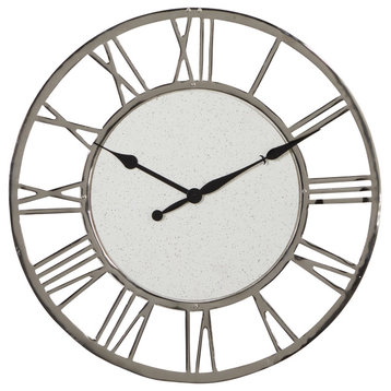 Contemporary White Marble Wall Clock 67789