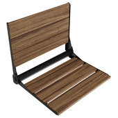 Home Aesthetics 36 ADA Compliant Shower Seat Teak Wood Folding Bench Wall Mounted Coated Modern