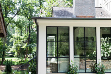 Example of a transitional exterior home design in Atlanta