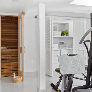 Basement Fitness Room, Sauna, Laundry