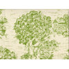 90" Tablecloth Round Toile Apple Green