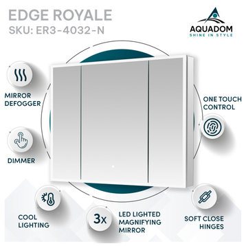AQUADOM Edge Royale LED Lighted Medicine Cabinet