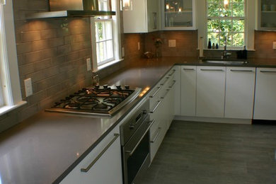 Small trendy kitchen photo in Boston