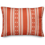 DDCG - Red Folk Stripes Throw Pillow - Bring some whimsical personality and character to your space with this folk-inspired decorative lumbar throw pillow. This patterned lumbar pillow makes the perfect accent piece because it can be mixed and matched with other pillows to create an eclectic, exciting style. Designed in the United States, this product makes a functional and fun accent piece for your home. The result is a beautiful design you're sure to love.