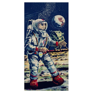 "Moon Astronaut" Digital Paper Print by Retrobot, 14"x26"