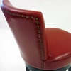 Galacia Swivel Barstool, Red Bonded Leather 30" seat height