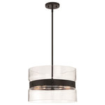 Designers Fountain - Designers Fountain Midnight LA 6-Light Pendant, Matte Black/Clear, D222C-16P-MB - A fresh approach to Urban chic, our Midnight LA collection is the perfect blending of modern sleekness and edgy flair. Blending the bold lushness of the glass with the excessive simplicity of the fixture lines, it offers simplicity and function layered in elements of warmth in the richness of the Matte Black finish.