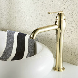 Ti-PVD Finish One hole Antique Style Bathroom Sink Faucet TP0489G - Bathroom Faucets And Showerheads