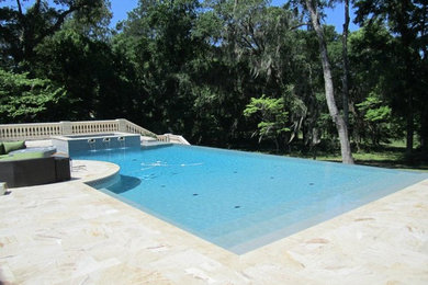 Example of a trendy pool design in Atlanta