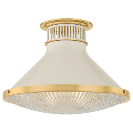 Hudson Valley Lighting Highclere Flush Mount By Mark D. Sikes, Off-White