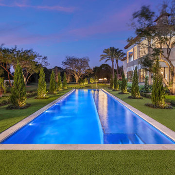 New Infinity Edge Swimming Pool With Extended Sun Shelf in Weston, Florida!