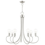 Livex Lighting - Livex Lighting 42927-91 Bari - Seven Light Chandelier - Canopy Included: Yes  Canopy DiBari Seven Light Cha Brushed NickelUL: Suitable for damp locations Energy Star Qualified: n/a ADA Certified: n/a  *Number of Lights: Lamp: 7-*Wattage:60w Medium Base bulb(s) *Bulb Included:No *Bulb Type:Medium Base *Finish Type:Brushed Nickel