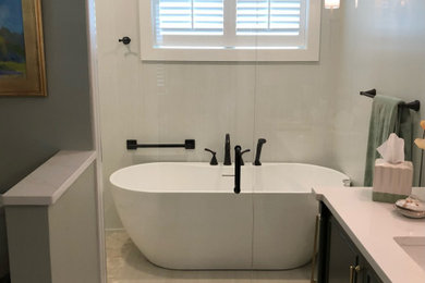 Inspiration for a coastal bathroom remodel in Other