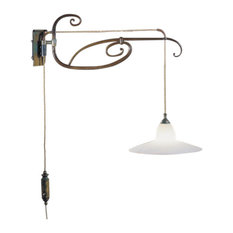 Country Line 1820 Wall Scone, Graphite And Silver, White Scavo