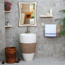 Verona Luxury Pedestal Eco Wash Sink - Bathroom Sinks