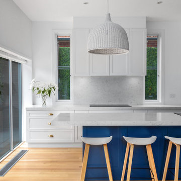 Entertainer’s Kitchen with Coastal Style Influences