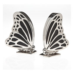 Butterfly Silver Plated Salt and Pepper Shaker, Modern Kitchen Accessory - Tabletop