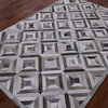 Hand Stitched Natural Cowhide Patchwork Area Rug 4'x6'