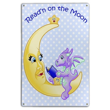 Read'n on the Moon, Classic Metal Sign