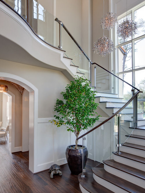 Glass Stair Railing Home Design Ideas, Renovations & Photos