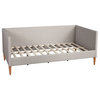 Britney Twin Day Bed, Light Grey Linen